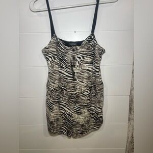 Y2K bebe Zebra Print Jumpsuit